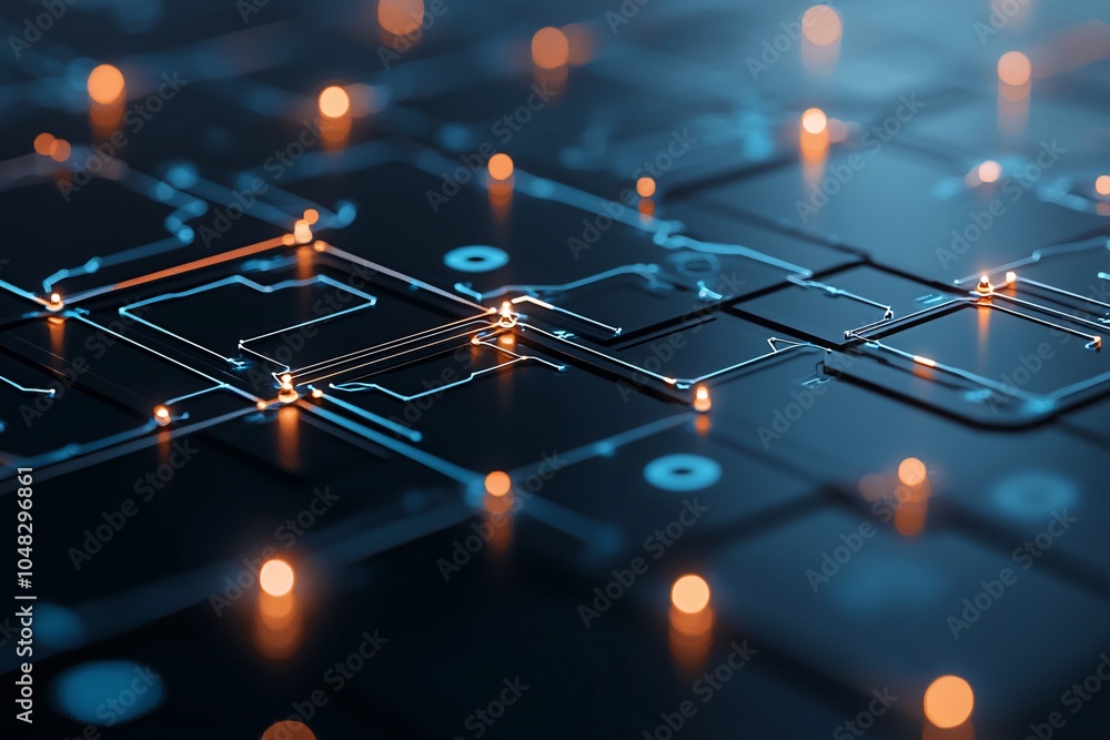 Poster abstract 3d grid representing a website s architecture, backend development visualization, digital i