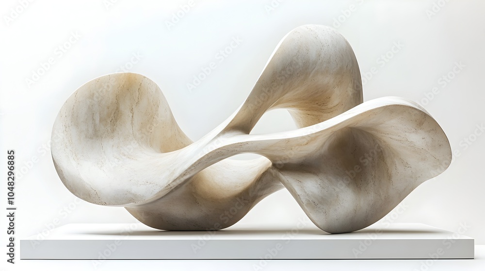 Aufkleber mesmerizing abstract sculpture with smooth,organic curves and a fluid,flowing form,creating a visual