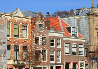 Haarlem Spaarne Street House Facades, Netherlands