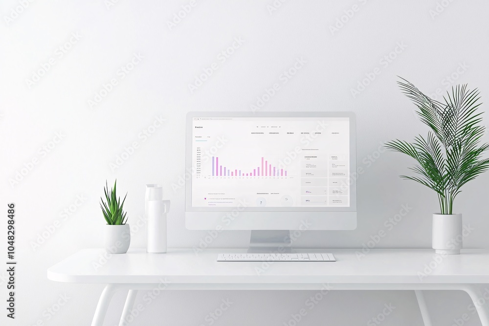 Poster animated dashboard with real-time website traffic analytics, live data visualization, web performanc