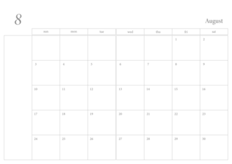 Calendar PNG, 8, August, 2025