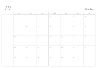 Calendar PNG, 10, October, 2025