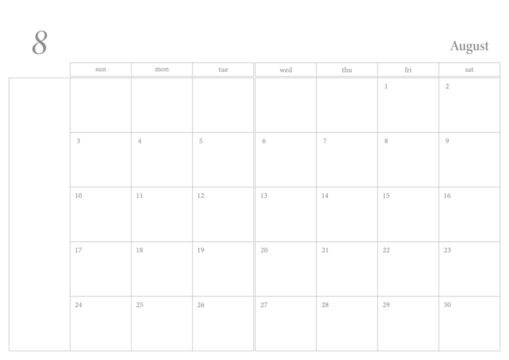 Calendar PNG, 8, August, 2025