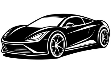 Fototapeta premium Sleek Modern Sports Car Silhouette Design