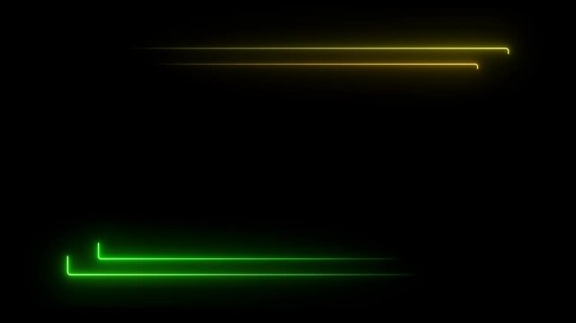 Bright neon effect rectangle frame Loop background. Animation of glowing neon rectangles abstract background.