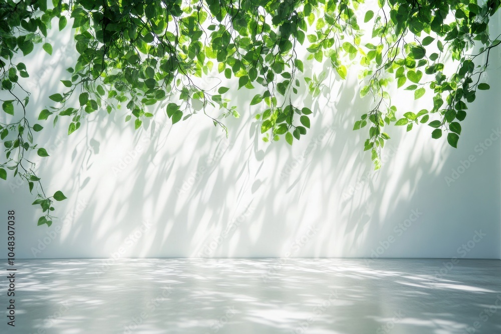 Aufkleber elegant light background with blurred green outlines set against a bright surface. ideal environment