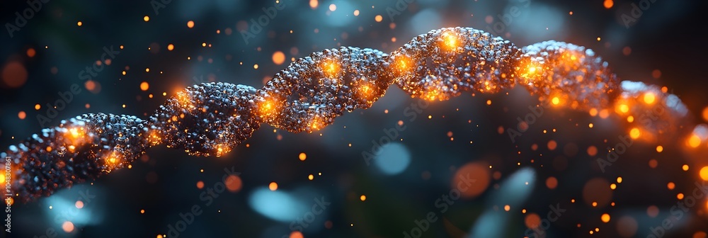 Poster visualizing the augmented future of humanity through intelligence and genetic engineering advancemen