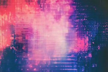 Eye-catching wallpaper showcasing retro cctv or vhs pixelated distortion. Abstract hazy gritty gradient surface for electronic screens. Gentle grain noise effect bringing back fond memories in hands