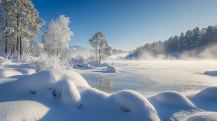 A snowy winter landscape