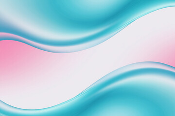 Obraz premium Elegant Gradient Waves of Blue and Pink, created by generative AI