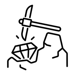 Discover value icon in line style 