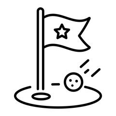 Goal oriented icon in linear style