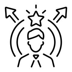 High potential person icon in line style 