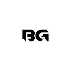 BG monogram logo design letter text name symbol monochrome logotype alphabet character simple logo