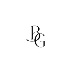 BG monogram logo design letter text name symbol monochrome logotype alphabet character simple logo
