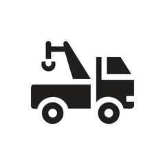 Tow truck icon on white background