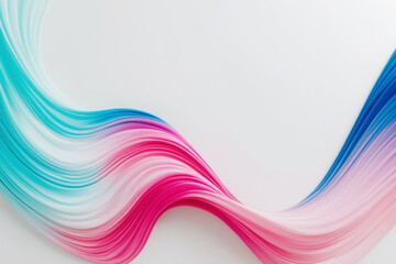 Obraz premium Elegant Gradient Waves of Blue and Pink, created by generative AI