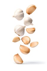 Floating Garlic Cloves in Midair
