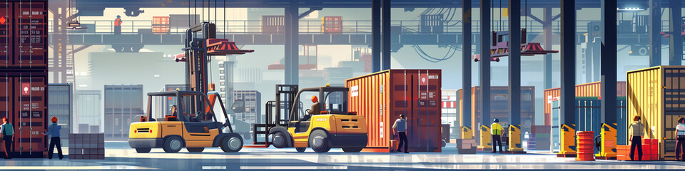 Logistic Warehouse Container Cargo Shipping Bussiness Service