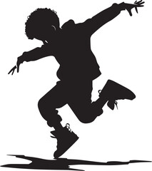 Hip hop dance child - vector image of child dance - dancing image 