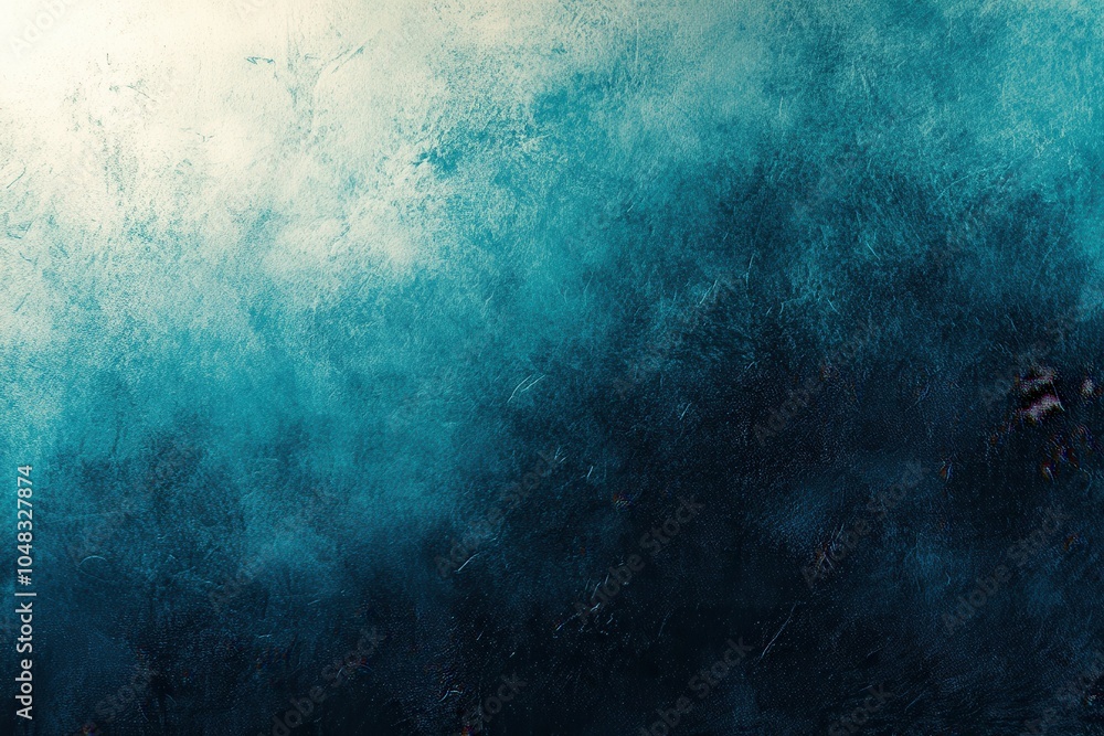 Poster teal and dark blue gradient with textured finish on white canvas, showcasing an original web banner 