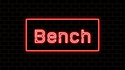 Bench のネオン文字