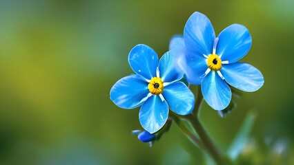 abstract illustration of a forget-me-not flower