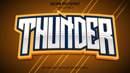 Thunder text effect,  3d text style esport © ricks