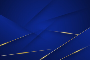 Luxurious blue background with shiny gold ornaments