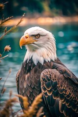 Obraz premium Bald Eagle in Nature Cinematic Photography