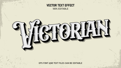 Victorian style editable text effect