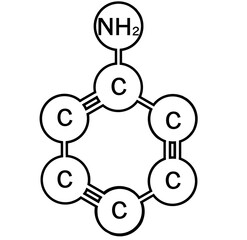 Aniline molecular icon