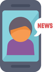 Journalist is reporting breaking news using a smartphone