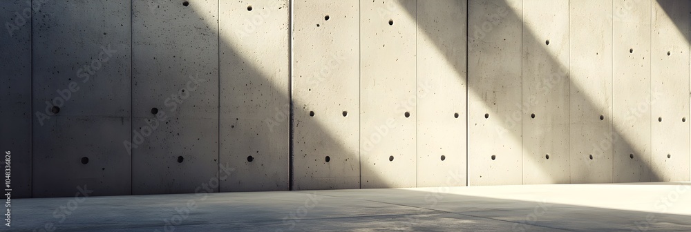 Poster textured concrete wall with soft shadows creating an industrial backdrop for modern and minimalist d