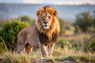 Obraz premium Wild Lion in Nature