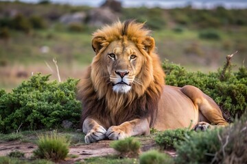 Wild Lion in Nature