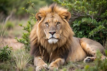 Fototapeta premium Wild Lion in Nature