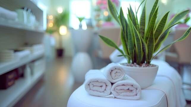 A chic and modern spa and salon offering a variety of pampering services from hairs and manicures to massages and facials.