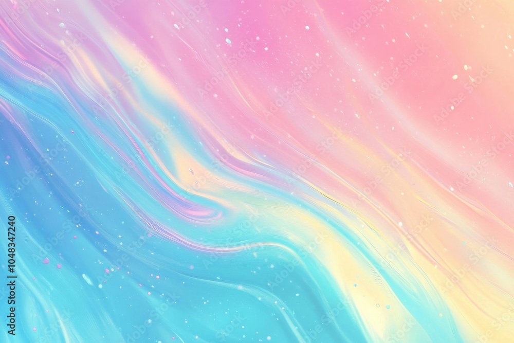 Poster captivating colorful backdrop in style with textured noise. soft pastel iridescent blurred finish fo