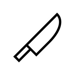 Knife Single Icon in Outline Line Style
