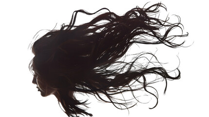 Naklejka premium woman hair silhouette png