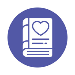 Books Donating vector Gylph Circle Design icon. Volunteering Symbol on White background EPS 10 File