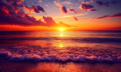 Obraz premium Spectacular Nature and Scenic Wonders: Golden Hour Sunsets, Lush Forests, Tranquil Beaches, and Vibrant Fields of Flowers in Stunning Views