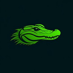 Obraz premium Flat Modern Crocodile Logo - Vector Icon Illustration