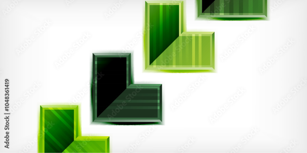 Poster Arrow symbols created with 3d effects and line texture geometric abstract background