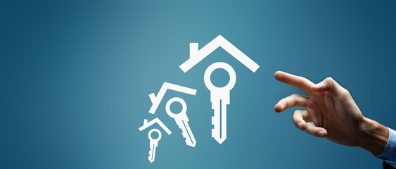 house key . house insurance concept.