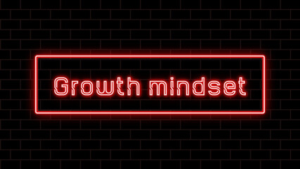 Growth mindset のネオン文字