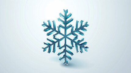 Sparkling Blue Snowflake Winter Holiday Symbol