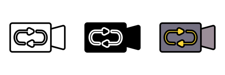 Replay Icon, A feature allowing players to watch recorded gameplay, enabling review of strategies or re-experiencing memorable moments