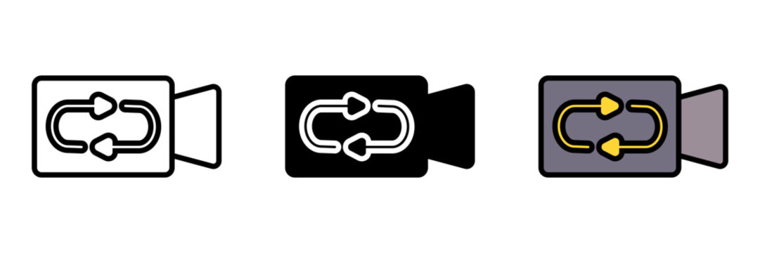 Replay Icon, A feature allowing players to watch recorded gameplay, enabling review of strategies or re-experiencing memorable moments